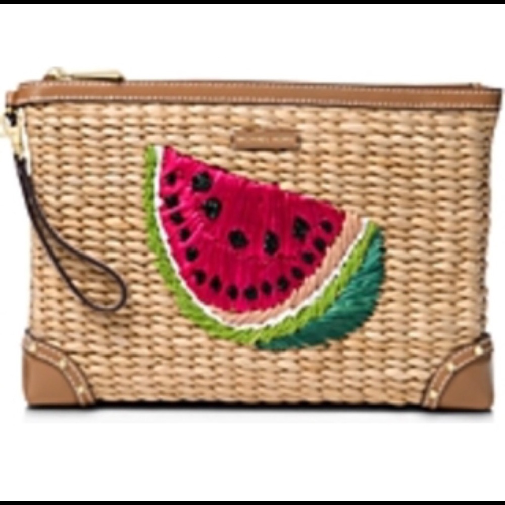 Michael Kors Malibu Extra Large Woven Clutch